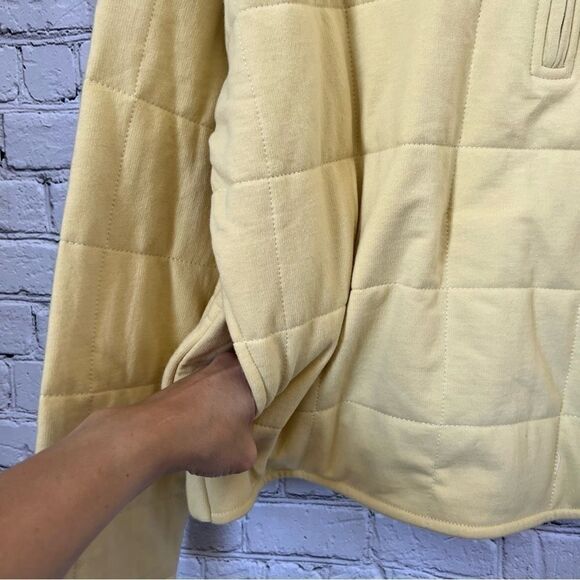 NEW O’Neill pastel yellow quilted quarter zip pullover Mabel jacket size medium - Picture 4 of 9